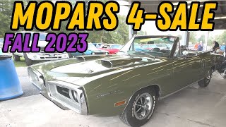 Mopar Cars for Sale at the Fall Carlisle 2023  Chrysler Plymouth amp Dodge Classic and Muscle Cars [upl. by Akilat]