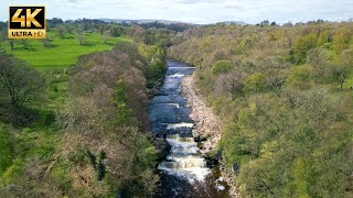 From The Air  Aysgarth Falls  An Aerial Short Film of Majestic Waterfalls in the Yorkshire Dales [upl. by Chiquia211]