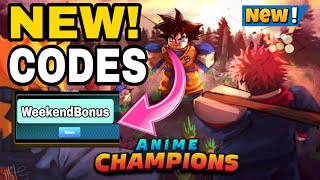 NEW ALL WORKING SUMMER UPDATE CODES FOR ANIME CHAMPIONS SIMULATOR ROBLOX ACS CODES [upl. by Hannus546]