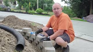 DIY Curved retaining wall project for a flower bed extension [upl. by Koffman]