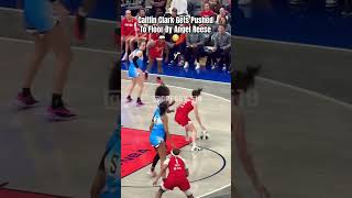 Caitlin Clark wasn’t happy with Angel Reese 😳caitlinclark wnba shorts [upl. by Aneris]