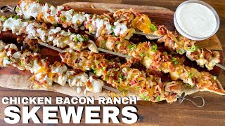 These CHICKEN BACON RANCH SKEWERS were one of the BEST GRIDDLE RECIPES that weve made in a while [upl. by Eatnhoj]