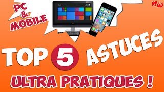 PC amp Mobile TOP 5 ASTUCES Ultra PRATIQUES à découvrir [upl. by Frans549]