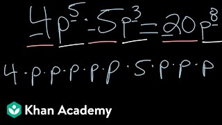 Multiplying monomials  Algebra I  Khan Academy [upl. by Heida]