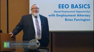 EEO Equal Employment Opportunity Basics with Brian Farrington [upl. by Leerzej]