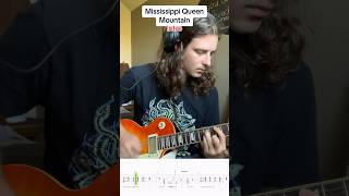 Mississippi Queen  Mountain Guitar Solo Intro Tabs rock classicrock guitarcover guitartabs [upl. by Juana]