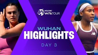 Andreeva Sisters face off amp Gauff features on Day 3 of Wuhan 2024  WTA Match Highlights [upl. by Eissirhc790]