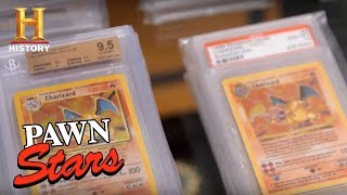 Pawn Stars Stacks of Pristine Charizard Pokemon Cards Season 14  History [upl. by Dnalevelc]