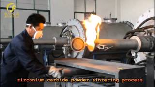 Zirconium Carbide powder sintering process in carbon tube furnace workshop [upl. by Sylvan]