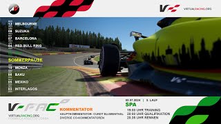 Assetto Corsa  FAC XI 2024  Lauf 5  Spa  virtualracingorg [upl. by Patrich]