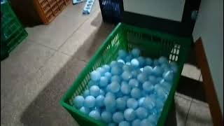 LDPE oean ball ball pit ball full auto 2 head 2 station blow molding machine [upl. by Nnylakcaj]