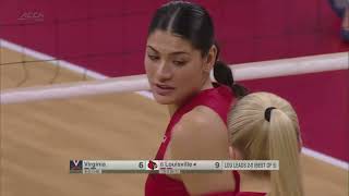 Highlights No 6 Louisville Volleyball vs Virginia [upl. by Ecilegna180]