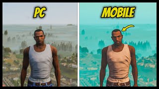 GTA SA Definitive Edition PC vs Mobile Netflix Details Comparison [upl. by Aicilas]