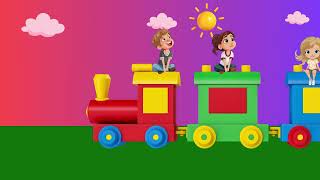 Colour Train Nursery Rhyme  kids fun and learning videos [upl. by Gorton]