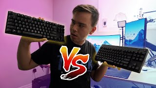 HyperX Alloy Origins Core VS Logitech G Pro Keyboard Comparison [upl. by Ajtak]