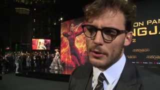 The Hunger Games Mockingjay Part 2 Sam Claflin quotFinnick Odairquot Berlin Premiere Interview [upl. by Nnayrb]