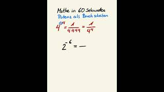 Potenz als Bruch erklärt Grundlagen und Anwendung mathe mathetipps [upl. by Navanod701]