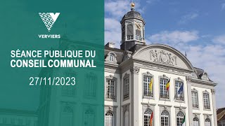 Conseil Communal  Ville de Verviers  27 novembre 2023 [upl. by Tyrone353]