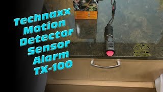 Product Review  Technaxx Motion Detector Sensor Alarm TX100 [upl. by Millwater180]