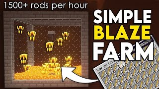 Easiest Blaze XP Farm in Minecraft 121 Bedrock Java amp PE [upl. by Odraude]