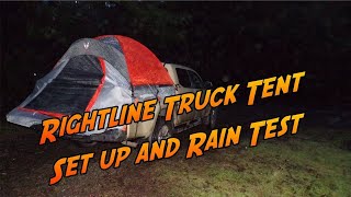 Rightline Truck Bed Tent Set Up and Rain Test Toyota Tacoma [upl. by Eibbob]