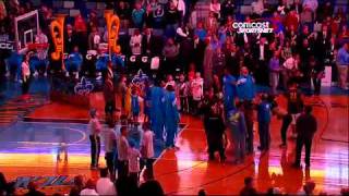 Will Ferrell Chicago Bulls New Orleans Hornets Line Up Introductions 80s Night [upl. by Airres]