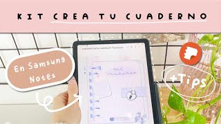 CREA TU CUADERNO DIGITAL en SAMSUNG NOTES Samsung Galaxy Tab  HardPeach 🍑 [upl. by Assertal]