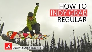 How to Indy Grab  Snowboarding Tricks Regular [upl. by Darya86]