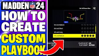 Madden 24  How to Create Custom Playbook [upl. by Jecoa]