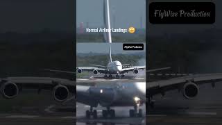 Normal Airliner Landings VS A330 Landings ✈️ a330 shorts avaition avgeek hardlanding butter [upl. by Atworth]