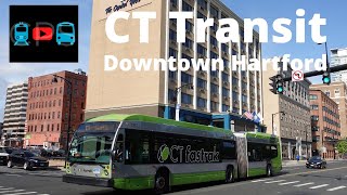 CT Transit  Downtown Hartford Bus Observations 52622 [upl. by Sutelc606]