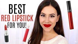 FIND THE BEST RED LIPSTICK  Favorite DrugstoreHigh End Red Lips [upl. by Malynda]