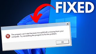 How to Fix msvcp110dll Missing Error in Windows 1011 [upl. by Seena]