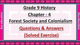 Ch 4 Forest Society and Colonialism History Grade 9 CBSE Solved Exercise with Hindi explanation [upl. by Nodnab]