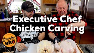 Carving Chicken w Chef Karl  How to Properly Carve a Chicken  Tips amp Tricks [upl. by Wilda]