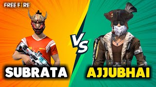 Overpower Ajjubhai94 vs Subrata Battle Who will Win  Garena Free Fire [upl. by Boothe]