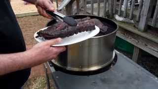 BBQ Pork Ribs on the Performer with the Cajun Bandit BBQ Stacker [upl. by Gasser]