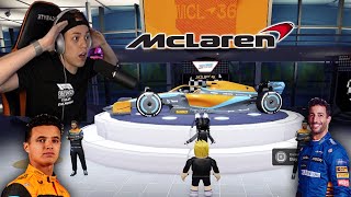 PRESENTAN EL NUEVO F1 DE MCLAREN EN ROBLOX  Evento oficial de McLaren Formula 1 2022 [upl. by Petula]