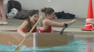 Physics Cardboard Boat Regatta returns to Lakewood High School [upl. by Tema]