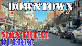 Montreal  Quebec  Canada  4K Downtown Drive [upl. by Ivor945]