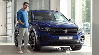 اجي تشوف شحال دايرة اغلى سيارة عند فولكسفاجن فلامزون  Volkswagen Touareg Rline 2022 Maroc 🇲🇦 [upl. by Bibah]