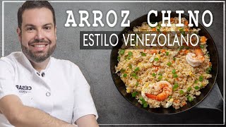 Cómo hacer ARROZ CHINO FRITO estilo VENEZOLANO de CAMARONES [upl. by Alikahs]