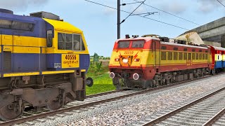 Loco Failed of ICF Rajdhani Express and RESCUE by WDG – 4D  Train Simulator [upl. by Latoniah738]