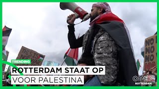 Rotterdammers komen samen bij protest voor Palestina  Trending [upl. by Eentrok599]