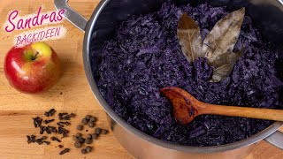 Rotkohl selber machen  Omas klassischer Apfelrotkohl  Rotkohl Rezept [upl. by Ellesirg]