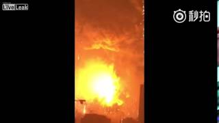 Massive Explosion In TianjinChinaNew angle [upl. by Becki]