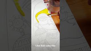 Bidai káiser kari maa durga ji ka drawing  my art [upl. by Anirehs]