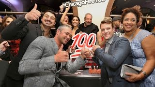 Cast of Chicago Fire and many other stars celebrate 100th episode with epic red carpet in Chicago [upl. by Dieter]