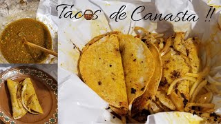 TACOS DE CANASTA RECETA Y UNA SUPER SALSA [upl. by Niffirg]