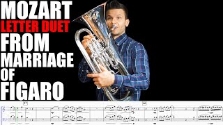 Mozart quotLetter Duetquot from 🔔 Marriage of Figaro 🔔 EUPHONIUM DUET [upl. by Brigitta]